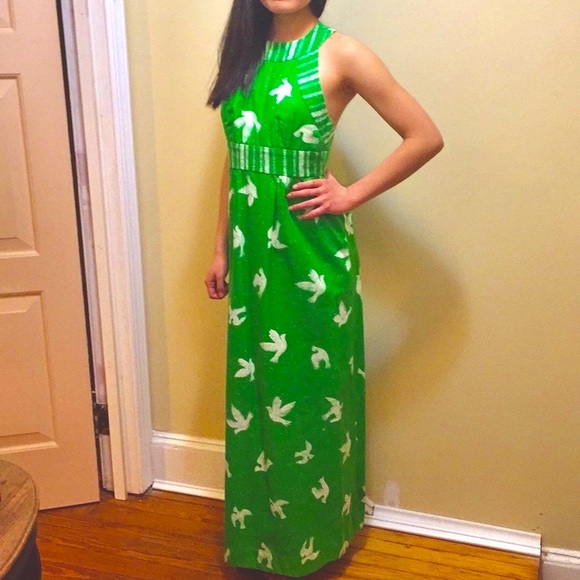maila of honolulu Dresses & Skirts - MALIA of Honolulu sz 4 green/white dove maxi dress